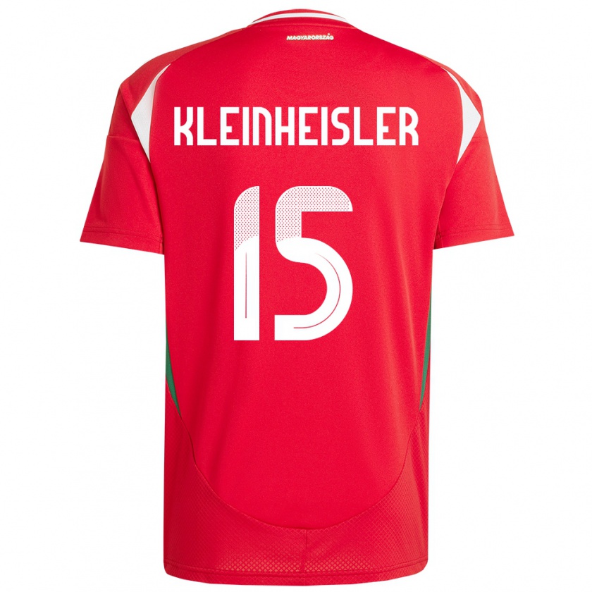 Kandiny Enfant Maillot Hongrie László Kleinheisler #15 Rouge Tenues Domicile 24-26 T-Shirt