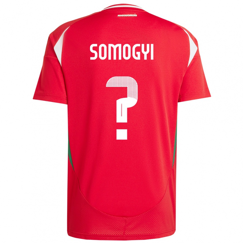 Kandiny Enfant Maillot Hongrie Ádám Somogyi #0 Rouge Tenues Domicile 24-26 T-Shirt