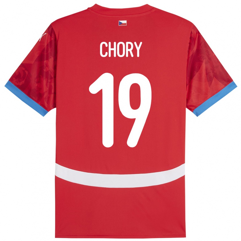 Kandiny Enfant Maillot Tchéquie Tomas Chory #19 Rouge Tenues Domicile 24-26 T-Shirt