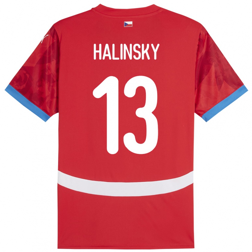 Kandiny Enfant Maillot Tchéquie Denis Halinsky #13 Rouge Tenues Domicile 24-26 T-Shirt