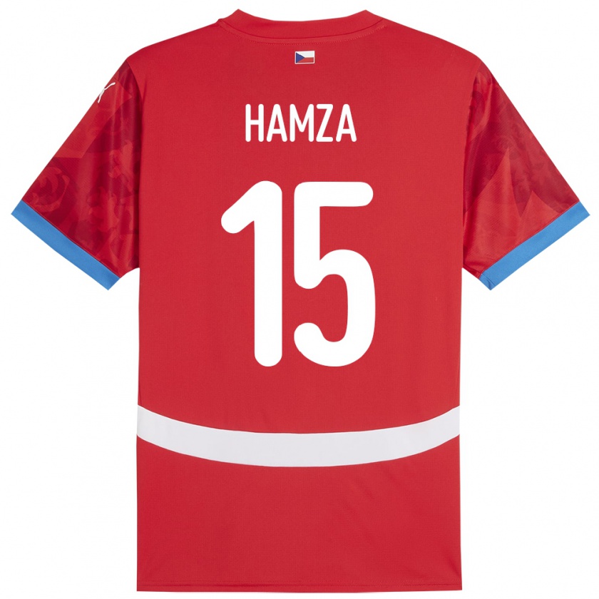 Kandiny Enfant Maillot Tchéquie Jiri Hamza #15 Rouge Tenues Domicile 24-26 T-Shirt