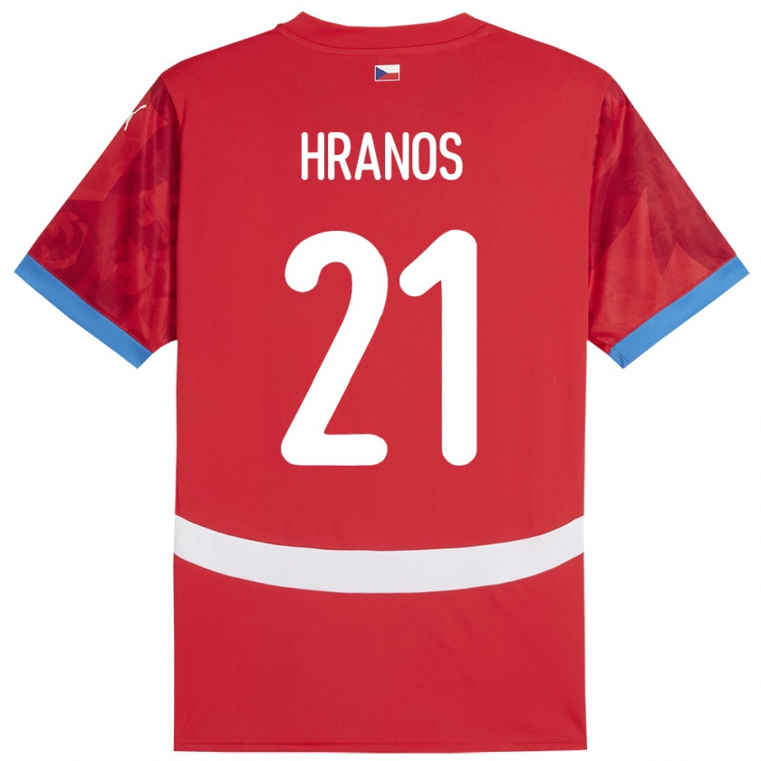 Kandiny Enfant Maillot Tchéquie Vojtech Hranos #21 Rouge Tenues Domicile 24-26 T-Shirt