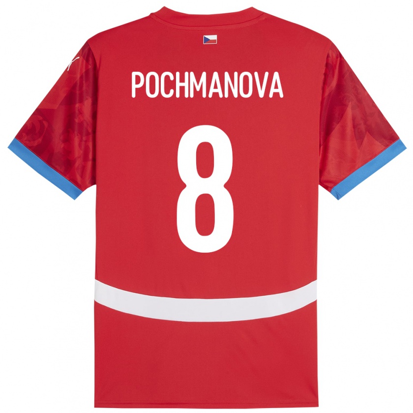 Kandiny Enfant Maillot Tchéquie Aneta Pochmanová #8 Rouge Tenues Domicile 24-26 T-Shirt