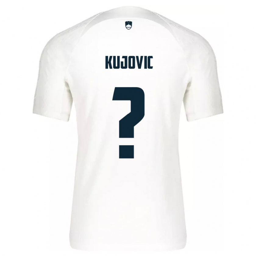 Kandiny Enfant Maillot Slovénie Tian Kujovic #0 Blanc Tenues Domicile 24-26 T-Shirt