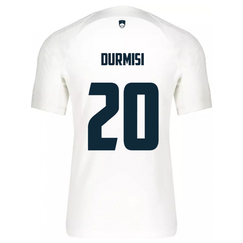 Kandiny Enfant Maillot Slovénie Arman Durmisi #20 Blanc Tenues Domicile 24-26 T-Shirt