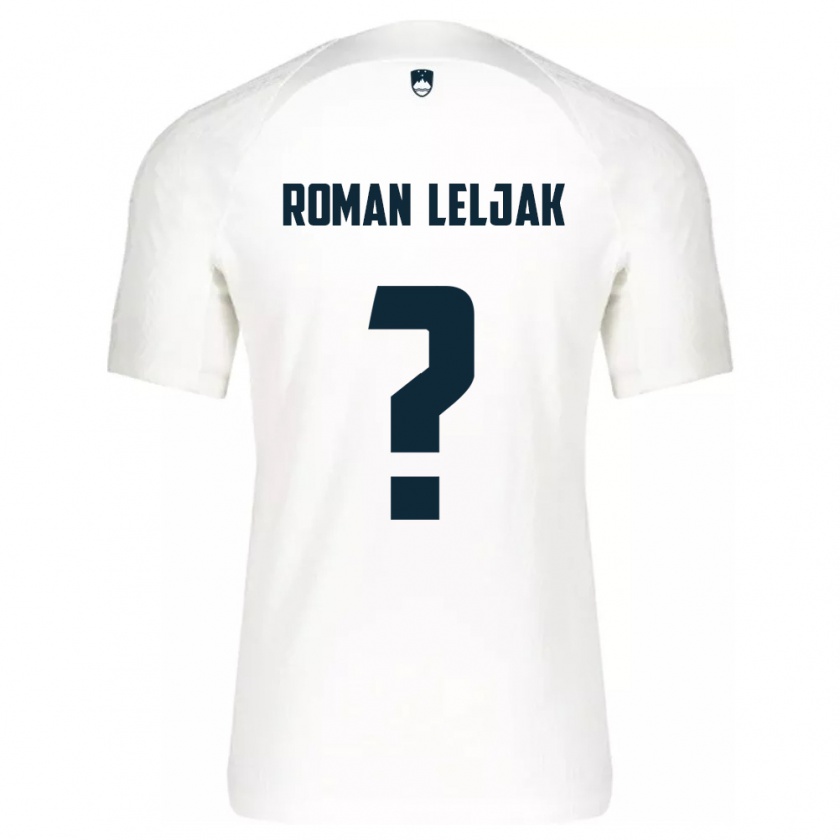 Kandiny Enfant Maillot Slovénie Nejc Roman Leljak #0 Blanc Tenues Domicile 24-26 T-Shirt