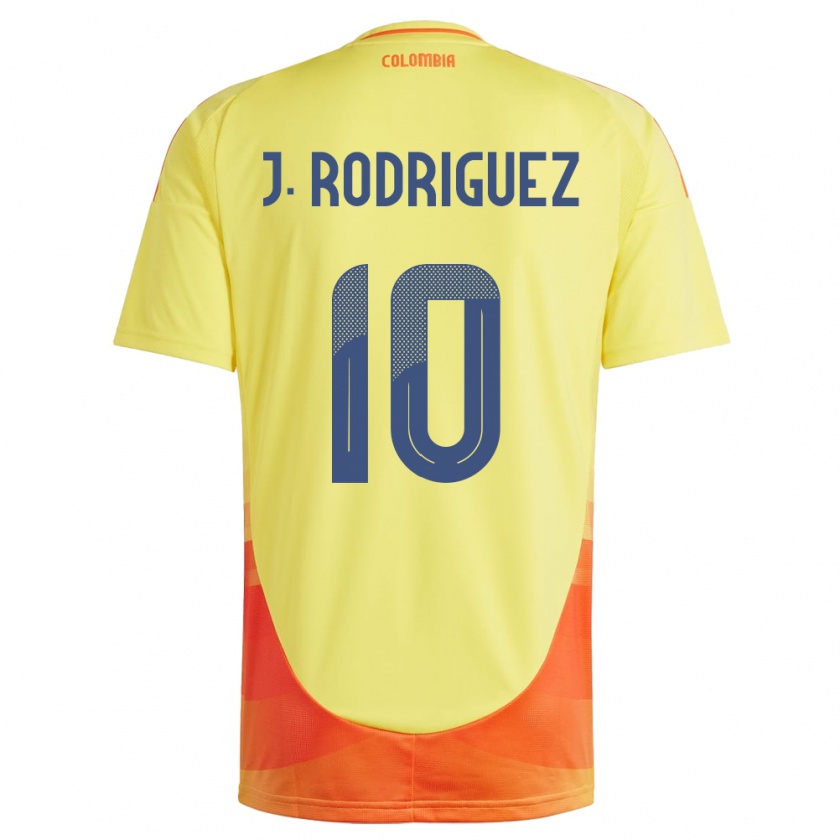 Kandiny Enfant Maillot Colombie James Rodríguez #10 Jaune Tenues Domicile 24-26 T-Shirt