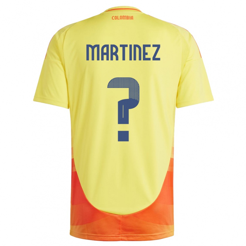 Kandiny Enfant Maillot Colombie Edwin Martínez #0 Jaune Tenues Domicile 24-26 T-Shirt