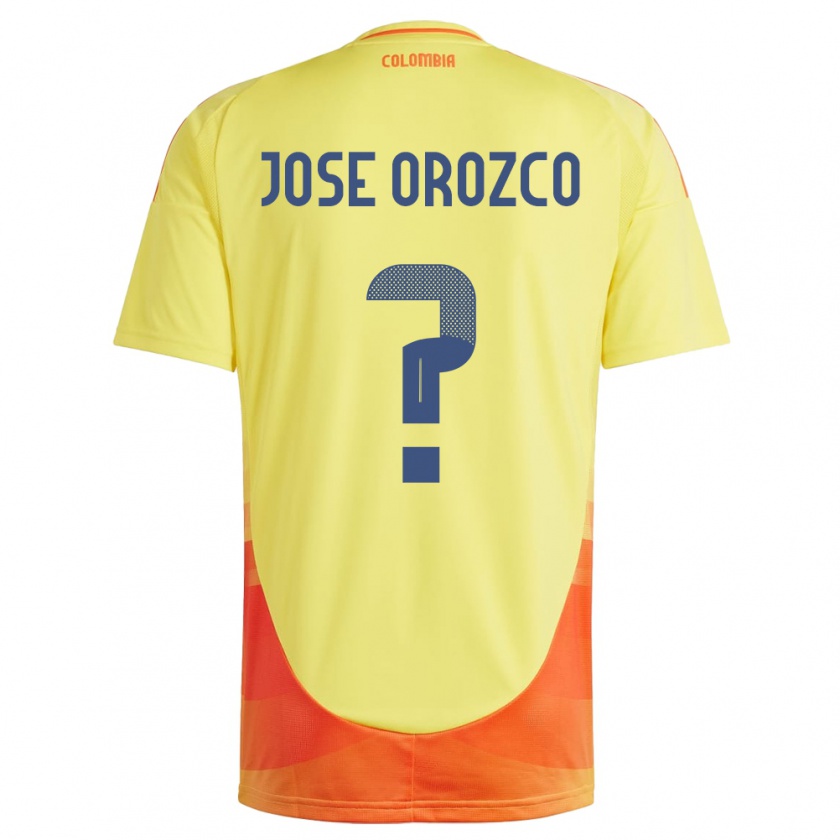 Kandiny Enfant Maillot Colombie Juan José Orozco #0 Jaune Tenues Domicile 24-26 T-Shirt