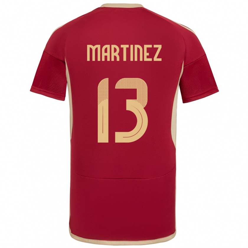 Kandiny Enfant Maillot Venezuela José Martínez #13 Bourgogne Tenues Domicile 24-26 T-Shirt