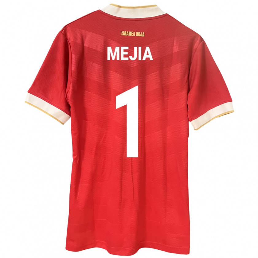 Kandiny Enfant Maillot Panama Luis Mejía #1 Rouge Tenues Domicile 24-26 T-Shirt