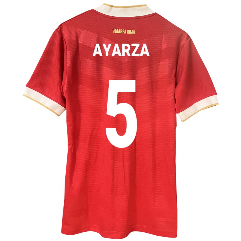 Kandiny Enfant Maillot Panama Abdiel Ayarza #5 Rouge Tenues Domicile 24-26 T-Shirt