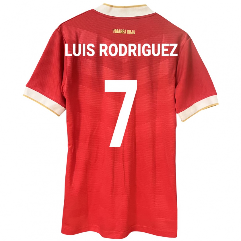 Kandiny Enfant Maillot Panama José Luis Rodríguez #7 Rouge Tenues Domicile 24-26 T-Shirt