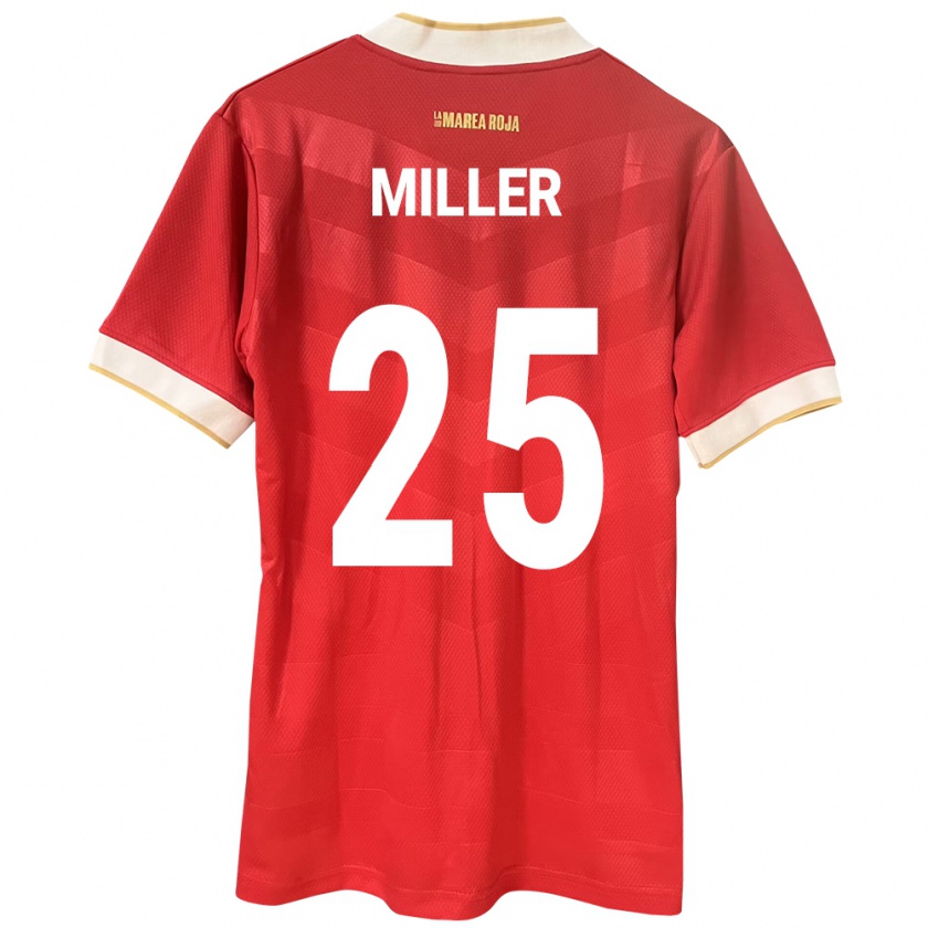 Kandiny Enfant Maillot Panama Roderick Miller #25 Rouge Tenues Domicile 24-26 T-Shirt