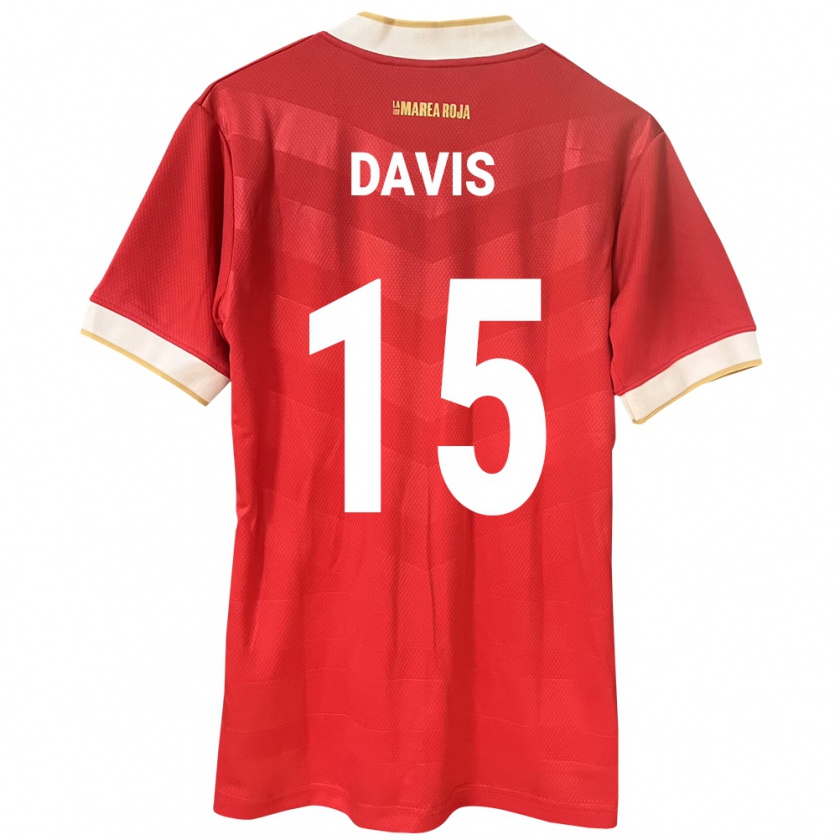 Kandiny Enfant Maillot Panama Éric Davis #15 Rouge Tenues Domicile 24-26 T-Shirt