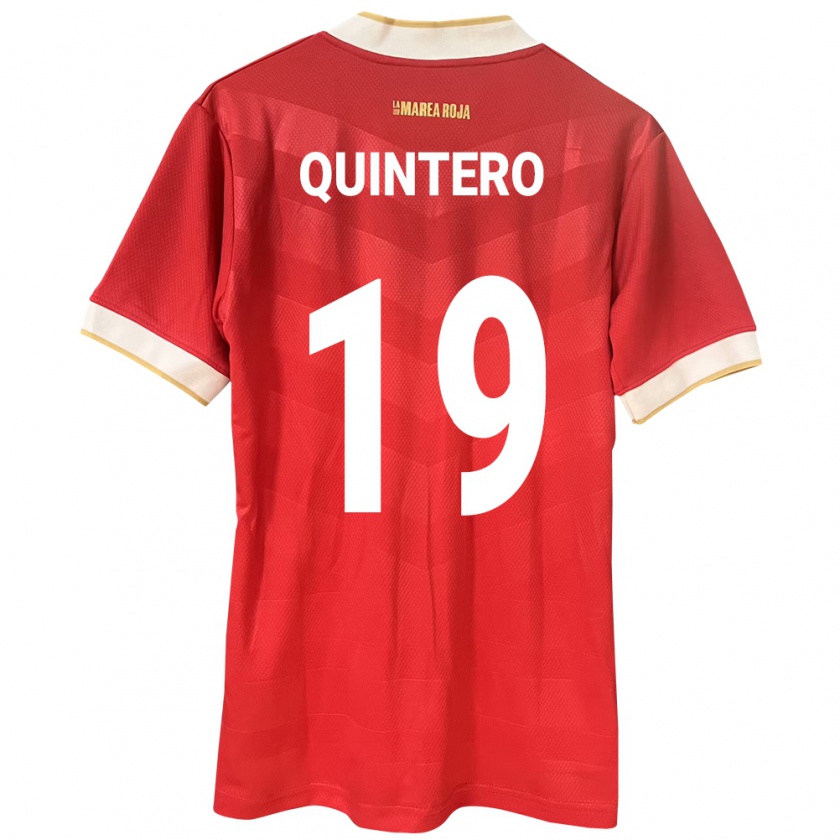 Kandiny Enfant Maillot Panama Alberto Quintero #19 Rouge Tenues Domicile 24-26 T-Shirt