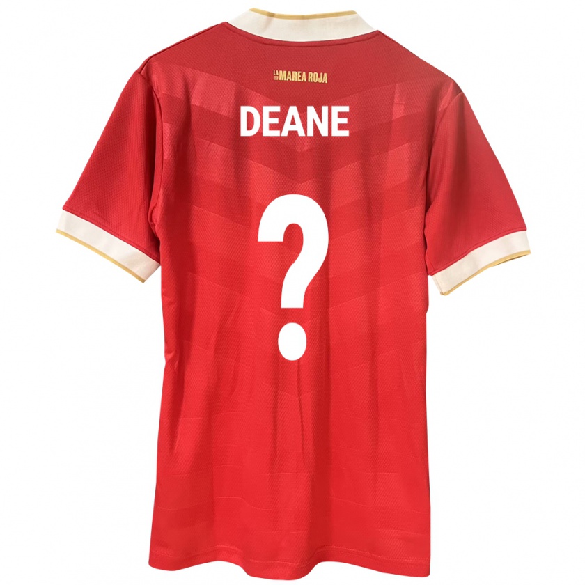 Kandiny Enfant Maillot Panama Sean Deane #0 Rouge Tenues Domicile 24-26 T-Shirt