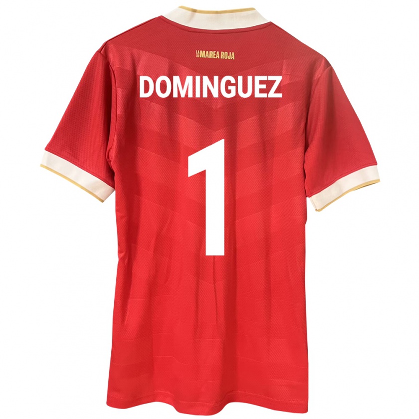 Kandiny Enfant Maillot Panama Valeska Domínguez #1 Rouge Tenues Domicile 24-26 T-Shirt