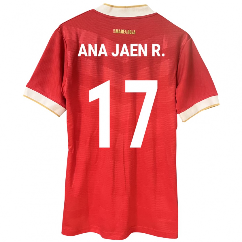 Kandiny Enfant Maillot Panama Ana Jaén Rodríguez #17 Rouge Tenues Domicile 24-26 T-Shirt