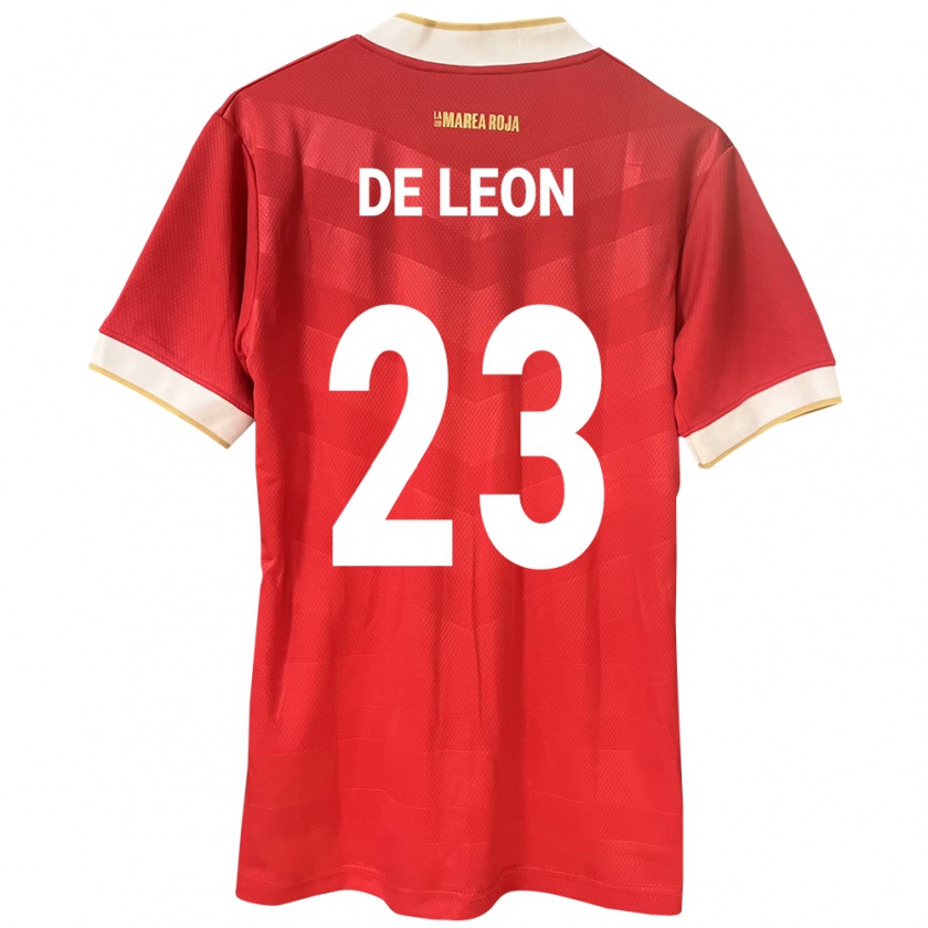 Kandiny Enfant Maillot Panama Yerenis De León #23 Rouge Tenues Domicile 24-26 T-Shirt