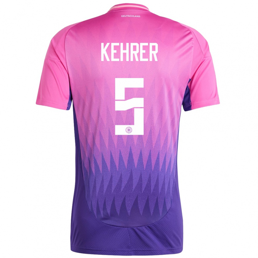 Kandiny Enfant Maillot Allemagne Thilo Kehrer #5 Rose-Mauve Tenues Extérieur 24-26 T-Shirt