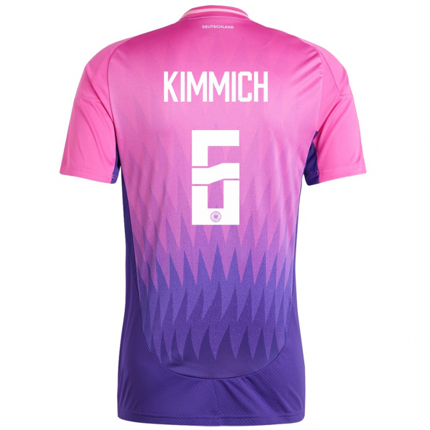 Kandiny Enfant Maillot Allemagne Joshua Kimmich #6 Rose-Mauve Tenues Extérieur 24-26 T-Shirt