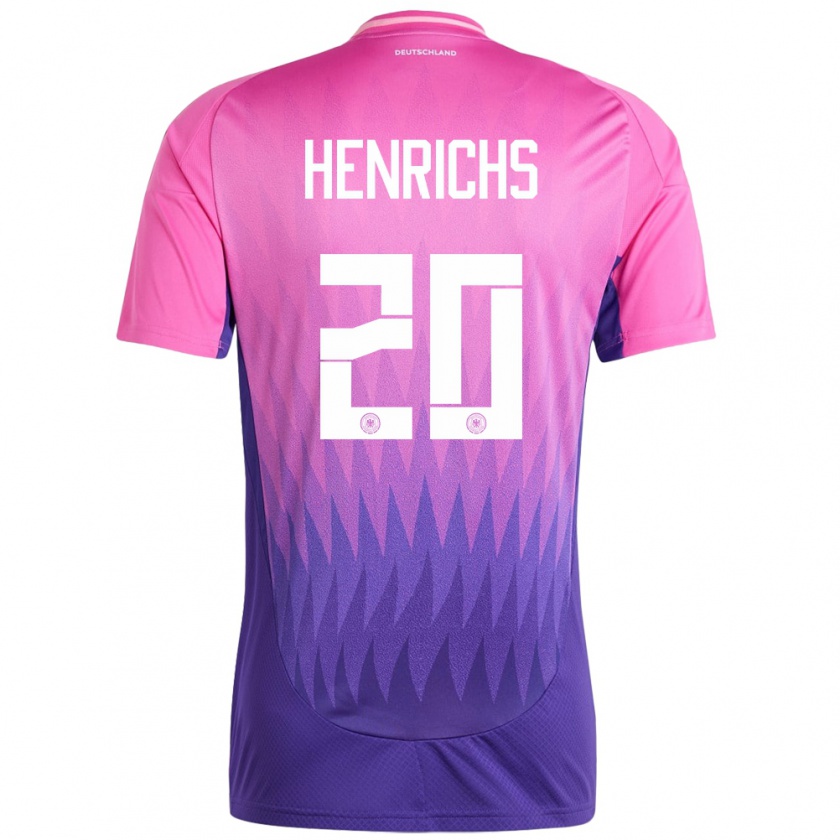 Kandiny Enfant Maillot Allemagne Benjamin Henrichs #20 Rose-Mauve Tenues Extérieur 24-26 T-Shirt