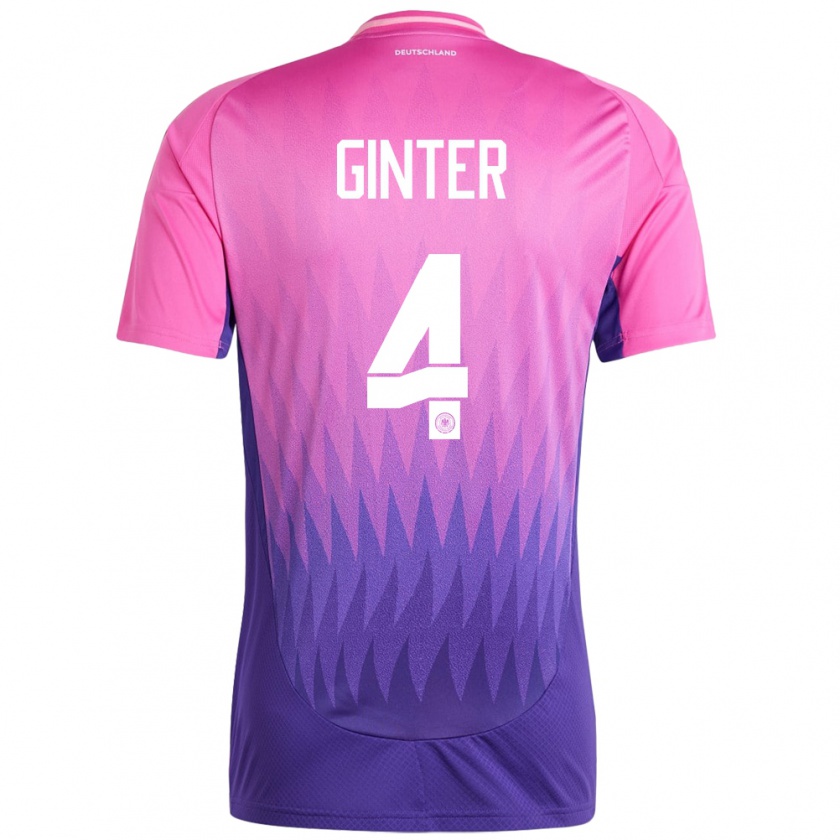 Kandiny Enfant Maillot Allemagne Matthias Ginter #4 Rose-Mauve Tenues Extérieur 24-26 T-Shirt