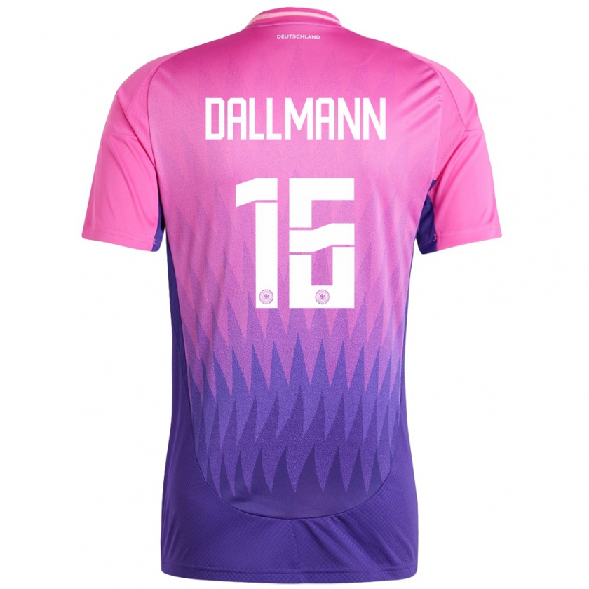 Kandiny Enfant Maillot Allemagne Linda Dallmann #16 Rose-Mauve Tenues Extérieur 24-26 T-Shirt