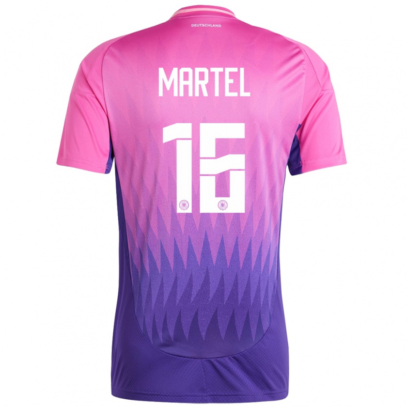 Kandiny Enfant Maillot Allemagne Eric Martel #16 Rose-Mauve Tenues Extérieur 24-26 T-Shirt