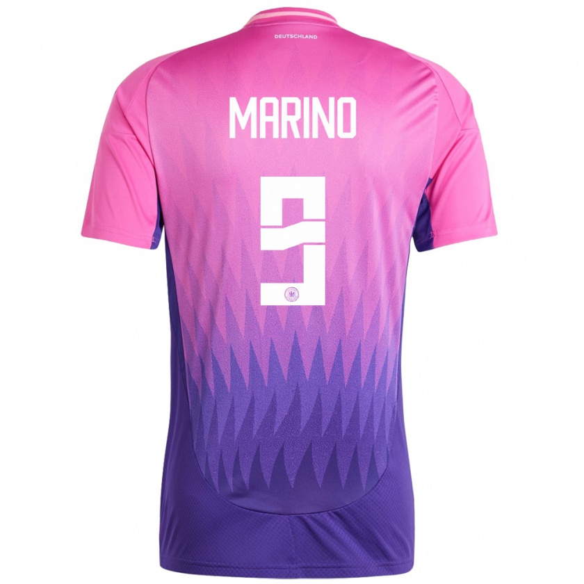 Kandiny Enfant Maillot Allemagne Stefano Marino #9 Rose-Mauve Tenues Extérieur 24-26 T-Shirt