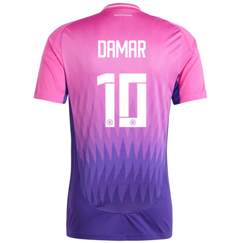 Kandiny Enfant Maillot Allemagne Muhammed Damar #10 Rose-Mauve Tenues Extérieur 24-26 T-Shirt