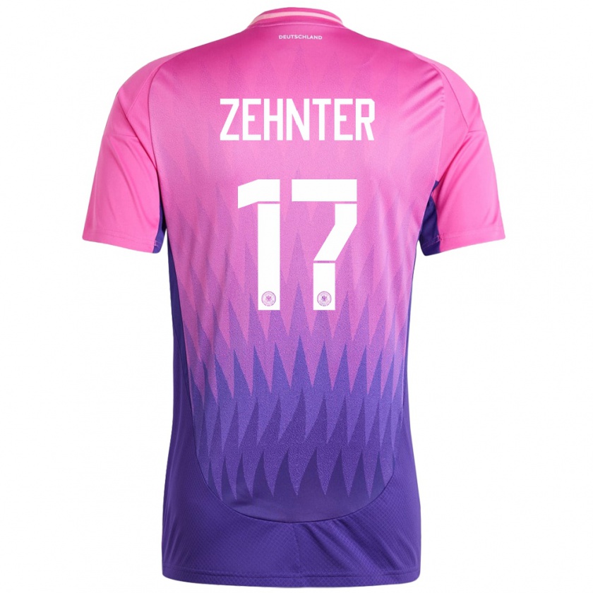 Kandiny Enfant Maillot Allemagne Aaron Zehnter #17 Rose-Mauve Tenues Extérieur 24-26 T-Shirt