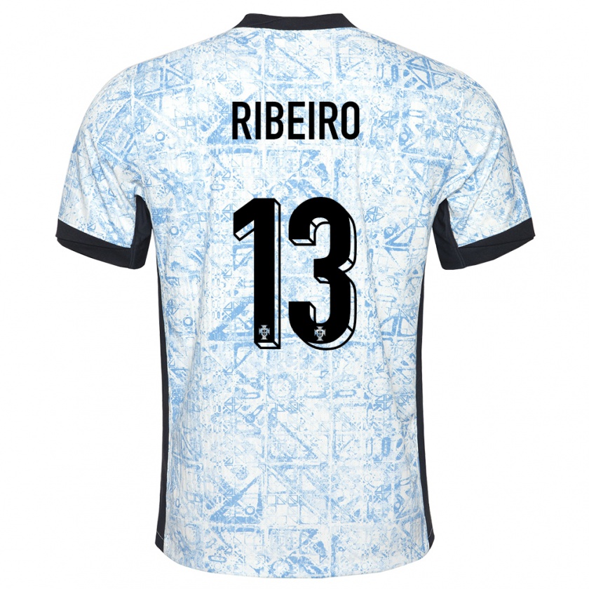 Kandiny Enfant Maillot Portugal Antonio Ribeiro #13 Bleu Crème Tenues Extérieur 24-26 T-Shirt