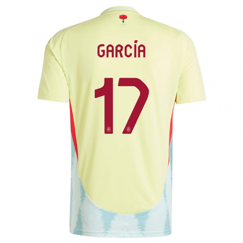 Kandiny Enfant Maillot Espagne Lucia Garcia #17 Jaune Tenues Extérieur 24-26 T-Shirt