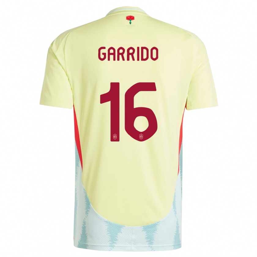 Kandiny Enfant Maillot Espagne Aleix Garrido #16 Jaune Tenues Extérieur 24-26 T-Shirt