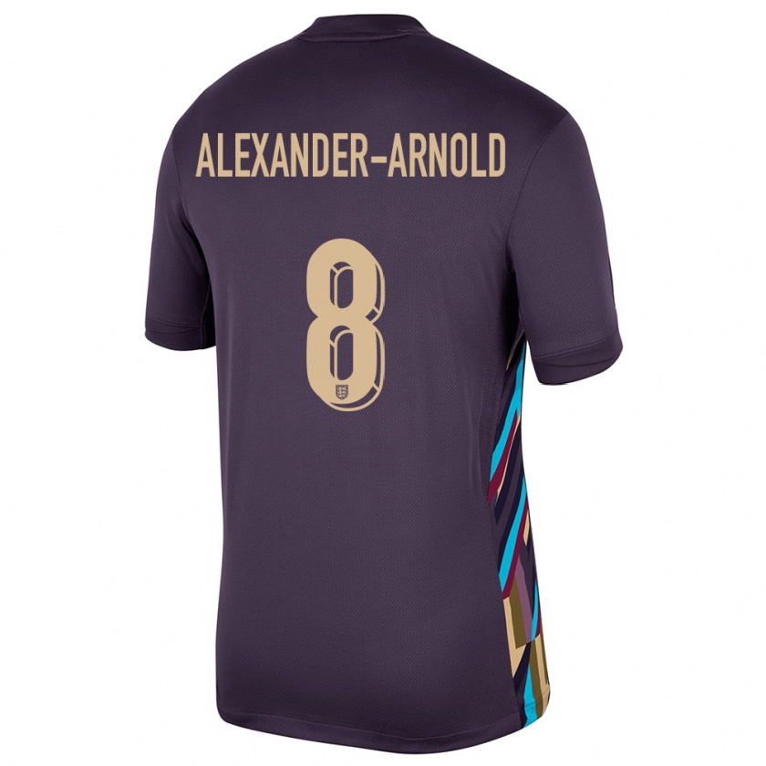 Kandiny Enfant Maillot Angleterre Trent Alexander-Arnold #8 Raisins Noirs Tenues Extérieur 24-26 T-Shirt