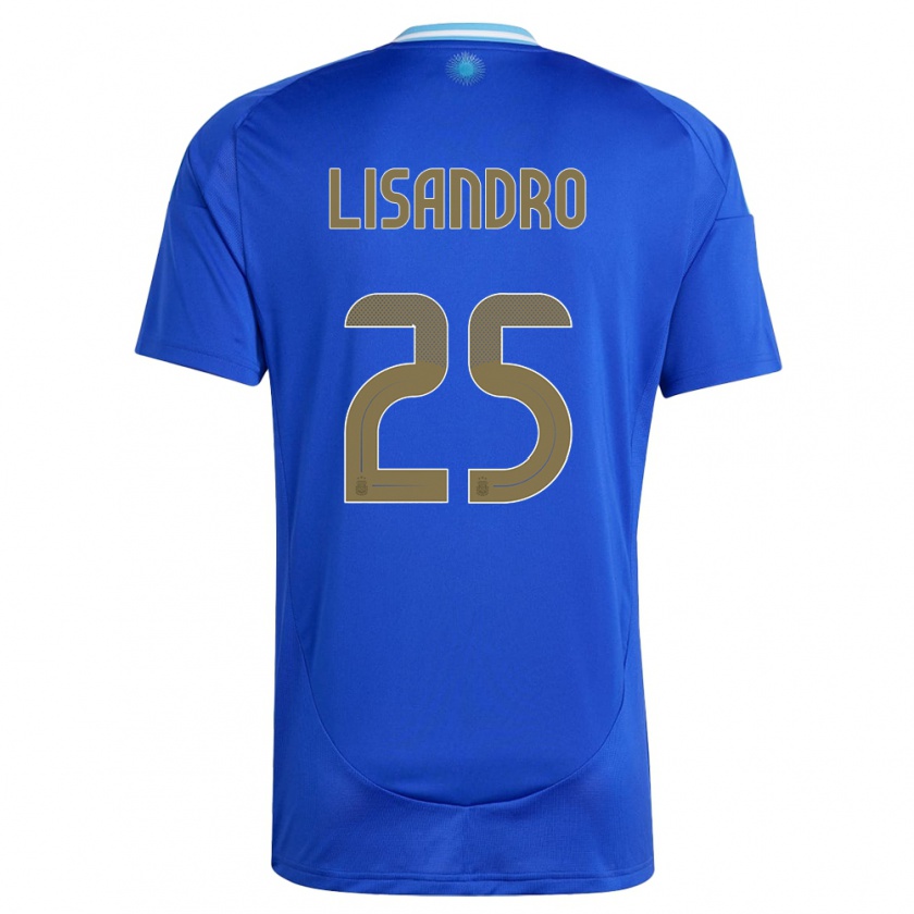 Kandiny Enfant Maillot Argentine Lisandro Martinez #25 Bleu Tenues Extérieur 24-26 T-Shirt