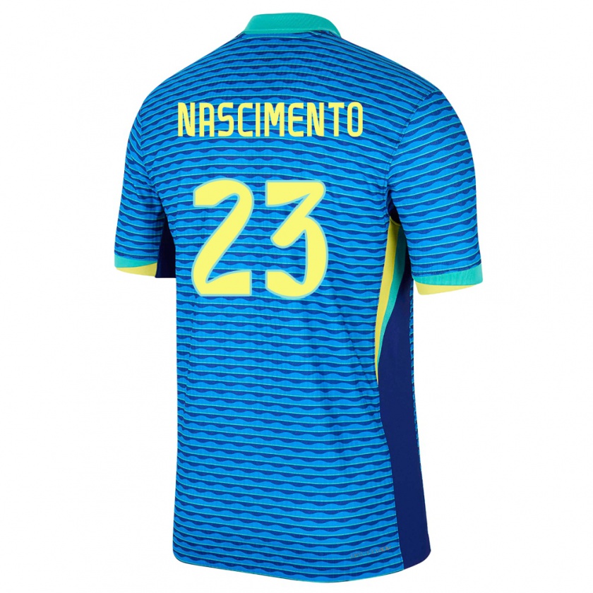 Kandiny Enfant Maillot Brésil Matheus Nascimento #23 Bleu Tenues Extérieur 24-26 T-Shirt