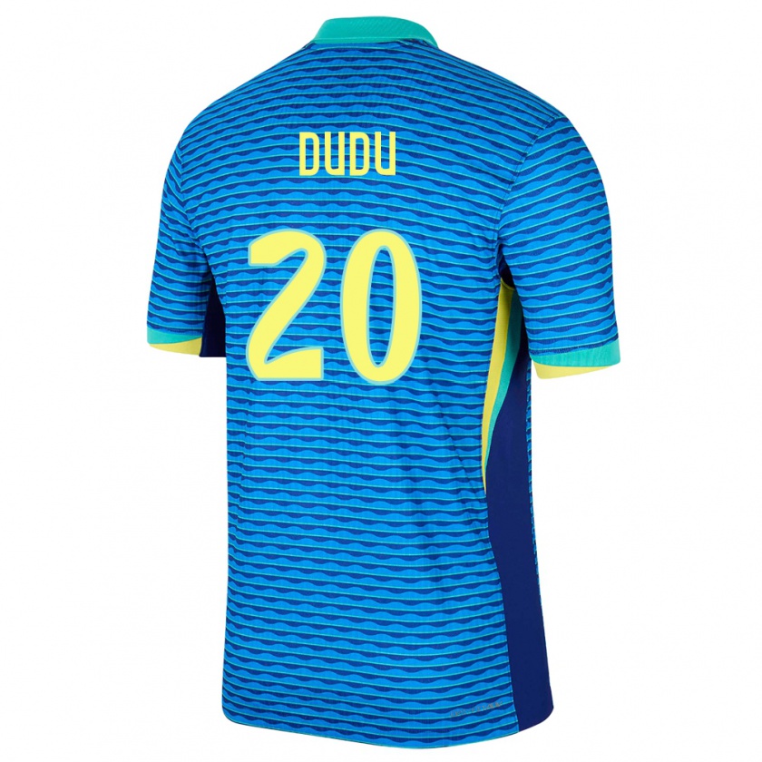 Kandiny Enfant Maillot Brésil Dudu #20 Bleu Tenues Extérieur 24-26 T-Shirt