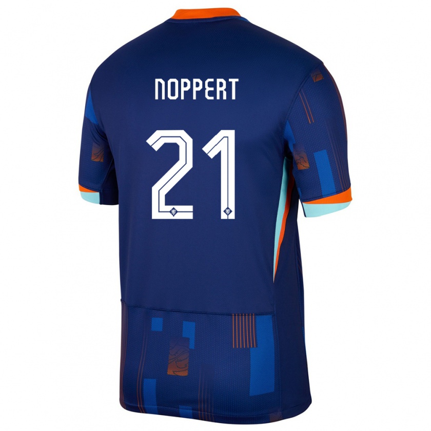 Kandiny Enfant Maillot Pays-Bas Andries Noppert #21 Bleu Tenues Extérieur 24-26 T-Shirt