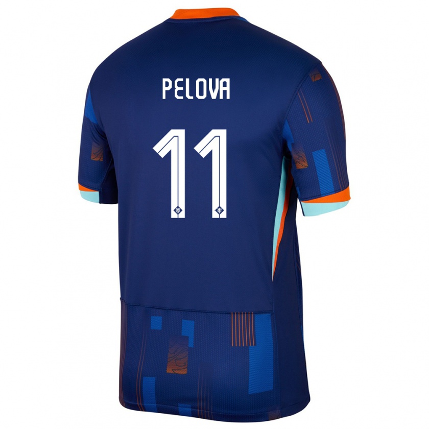 Kandiny Enfant Maillot Pays-Bas Victoria Pelova #11 Bleu Tenues Extérieur 24-26 T-Shirt