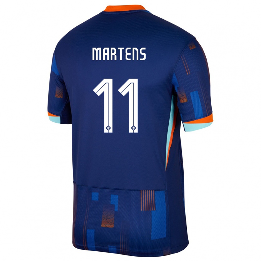 Kandiny Enfant Maillot Pays-Bas Lieke Martens #11 Bleu Tenues Extérieur 24-26 T-Shirt