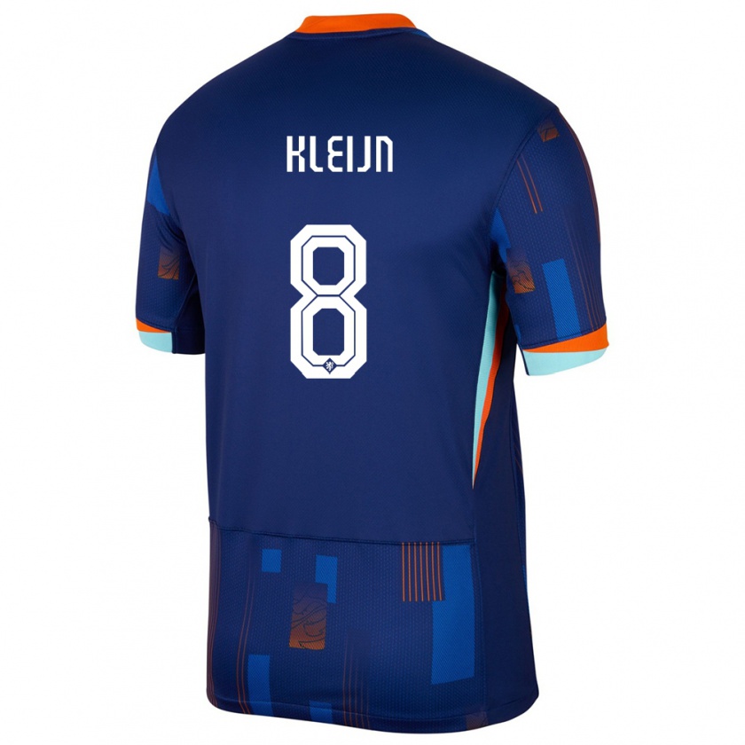 Kandiny Enfant Maillot Pays-Bas Mike Kleijn #8 Bleu Tenues Extérieur 24-26 T-Shirt