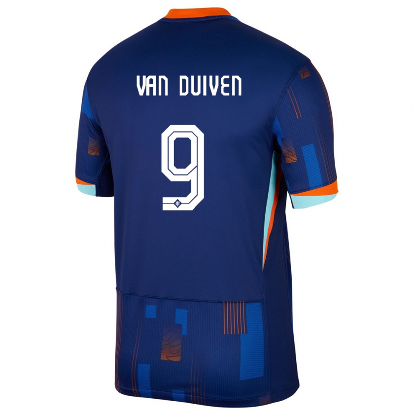 Kandiny Enfant Maillot Pays-Bas Jason Van Duiven #9 Bleu Tenues Extérieur 24-26 T-Shirt