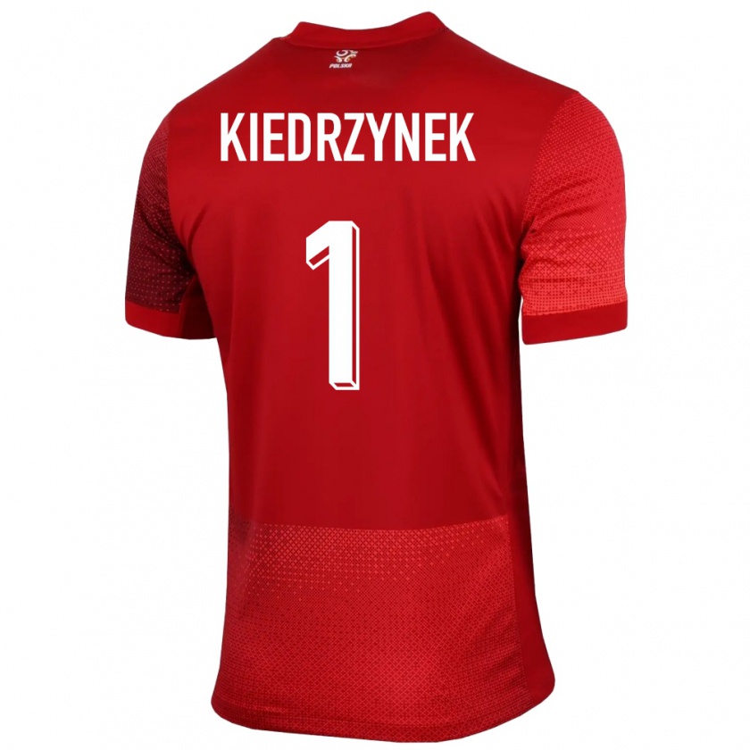 Kandiny Enfant Maillot Pologne Katarzyna Kiedrzynek #1 Rouge Tenues Extérieur 24-26 T-Shirt