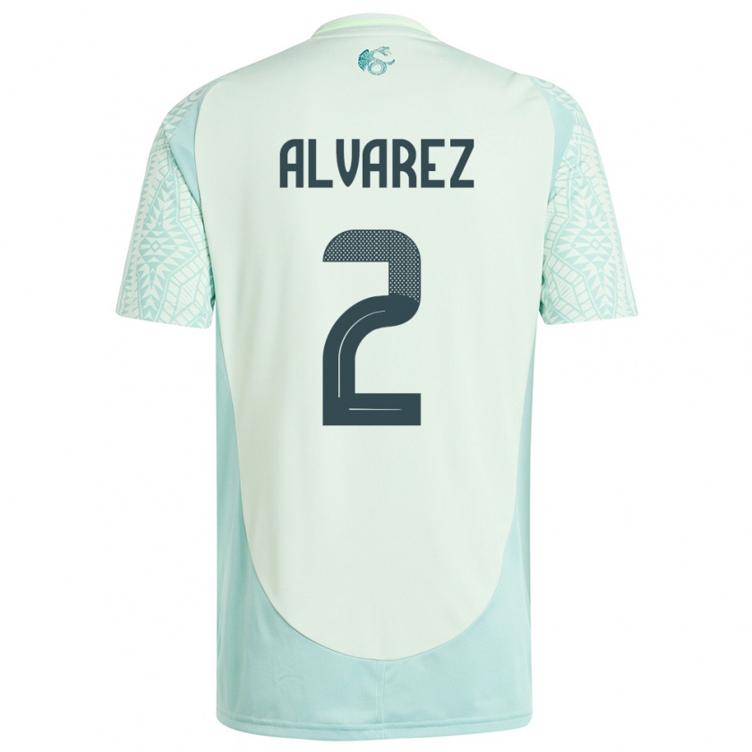 Kandiny Enfant Maillot Mexique Kevin Alvarez #2 Lin Vert Tenues Extérieur 24-26 T-Shirt