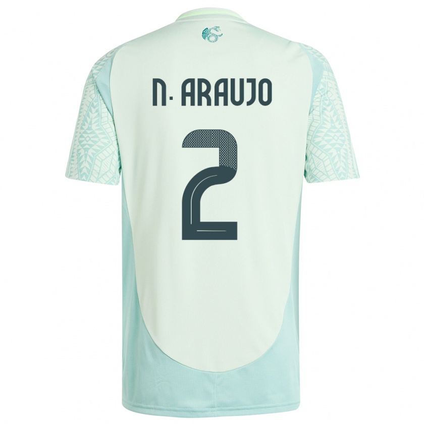 Kandiny Enfant Maillot Mexique Nestor Araujo #2 Lin Vert Tenues Extérieur 24-26 T-Shirt