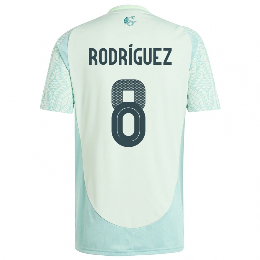 Kandiny Enfant Maillot Mexique Carlos Rodriguez #8 Lin Vert Tenues Extérieur 24-26 T-Shirt