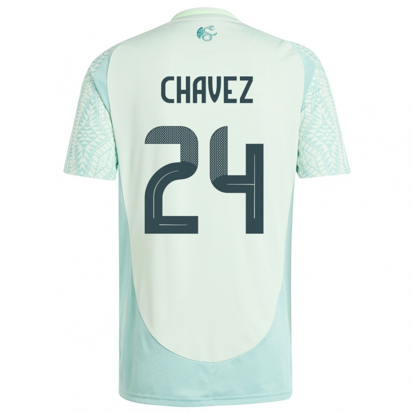 Kandiny Enfant Maillot Mexique Luis Chavez #24 Lin Vert Tenues Extérieur 24-26 T-Shirt